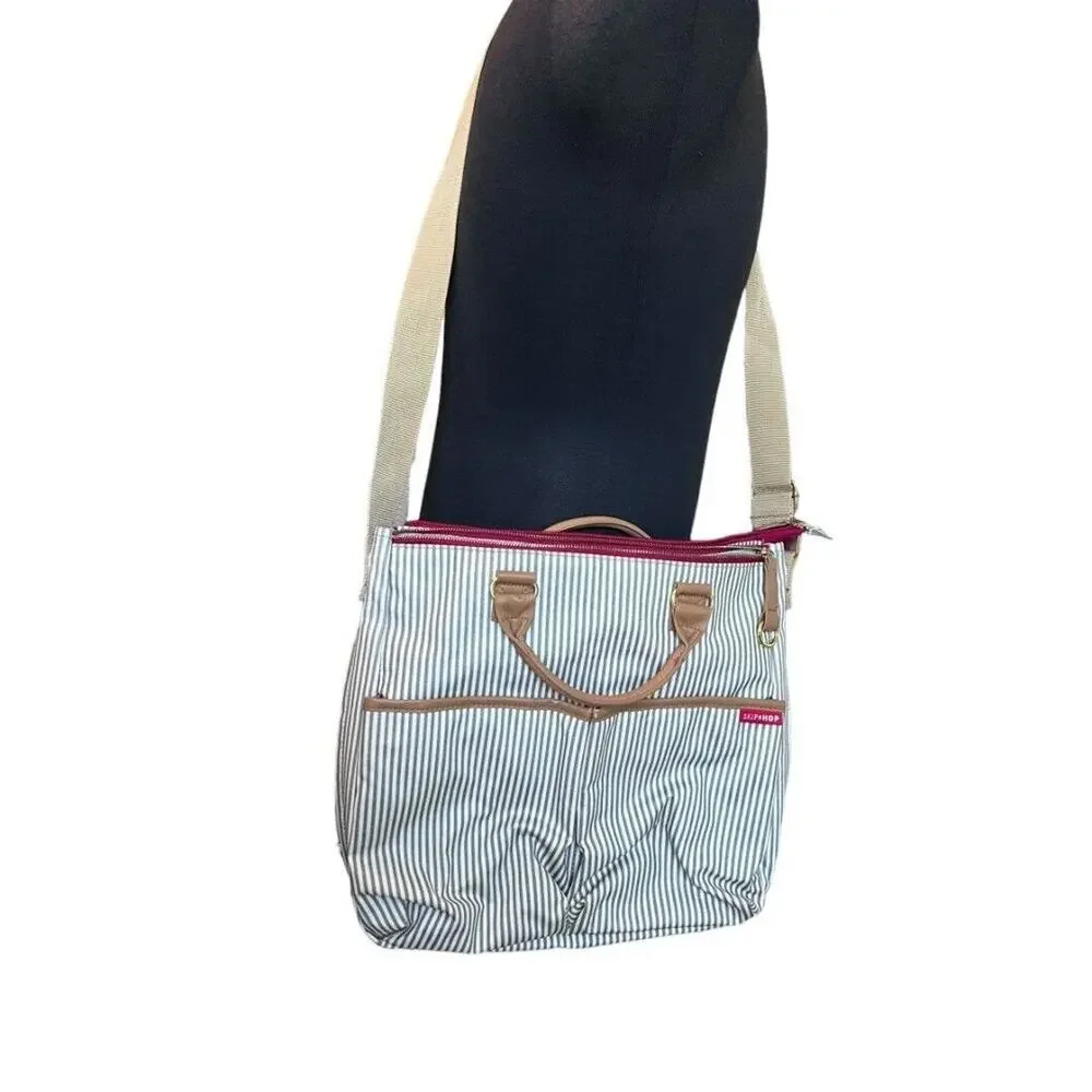 Skip Hop Diaper Bag Iconic Duo Signature Tote with Changing Pad & Stroller Attac